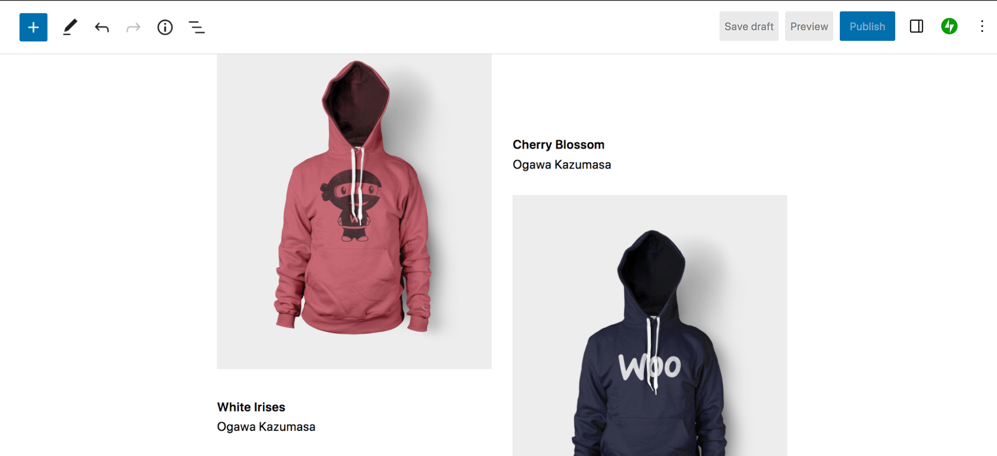 带有新图像的画廊块图案